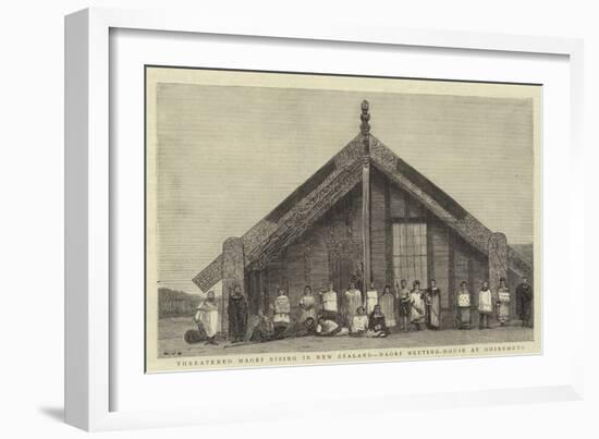 Threatened Maori Rising in New Zealand, Maori Meeting-House at Ohinemutu-John Charles Dollman-Framed Giclee Print