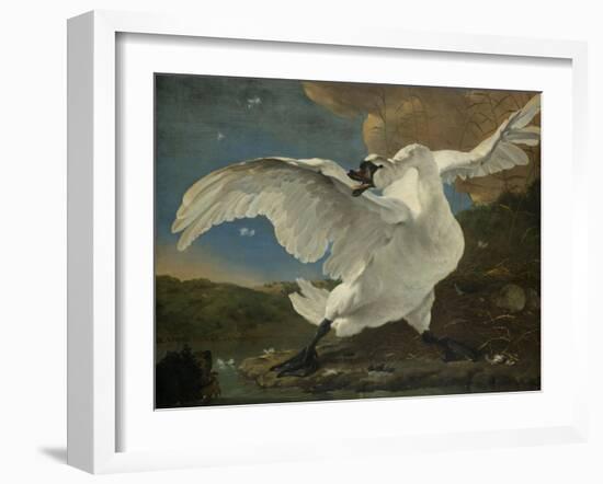 Threatened Swan, Jan Asselijn-Jan Asselijn-Framed Art Print