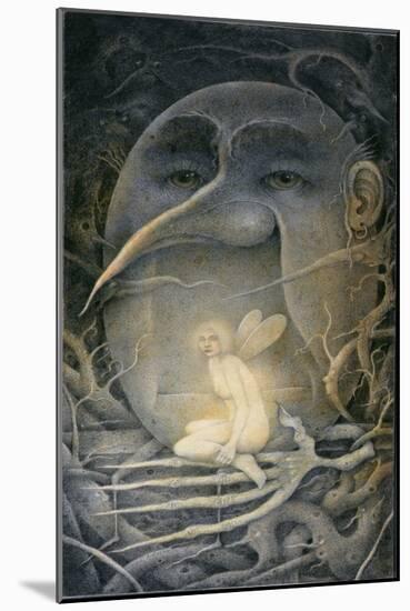 Threatening Humpty Dumpty and Fairy. "If You Go Down to the Woods Today..."-Wayne Anderson-Mounted Giclee Print