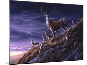 Threatening Sky Red Deer-Jeremy Paul-Mounted Giclee Print