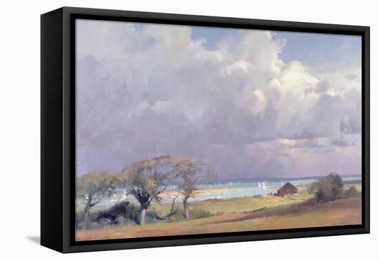 Threatening Storm in the Solent, 1989-Trevor Chamberlain-Framed Stretched Canvas