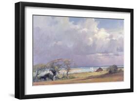 Threatening Storm in the Solent, 1989-Trevor Chamberlain-Framed Giclee Print