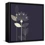 Three Abstract Lotus Flower on the Dark Purple Background Vector-Lena Livaya-Framed Stretched Canvas