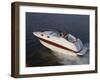 Three Adults on a Motorboat-null-Framed Photographic Print