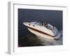 Three Adults on a Motorboat-null-Framed Photographic Print