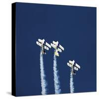 Three Aerobatic Aeroplanes Flying Straight up during an Airshow-Johan Swanepoel-Stretched Canvas