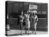 Three African American Women with Sign Reading, 'Segregation Is Discrimination'-null-Stretched Canvas