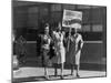 Three African American Women with Sign Reading, 'Segregation Is Discrimination'-null-Mounted Photo