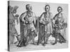Three American Cherokee Chiefs, 1762-null-Stretched Canvas