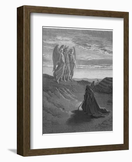 Three Angels Appear to Abraham and Inform Him of God's Intentions-Gustave Dor?-Framed Photographic Print