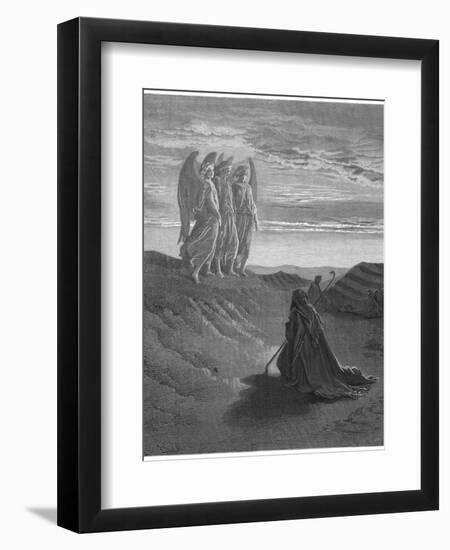 Three Angels Appear to Abraham and Inform Him of God's Intentions-Gustave Dor?-Framed Photographic Print