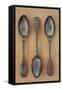 Three Antique Tarnished Silver Teaspoons-Den Reader-Framed Stretched Canvas