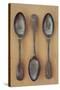 Three Antique Tarnished Silver Teaspoons-Den Reader-Stretched Canvas