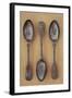 Three Antique Tarnished Silver Teaspoons-Den Reader-Framed Photographic Print