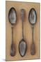 Three Antique Tarnished Silver Teaspoons-Den Reader-Mounted Photographic Print