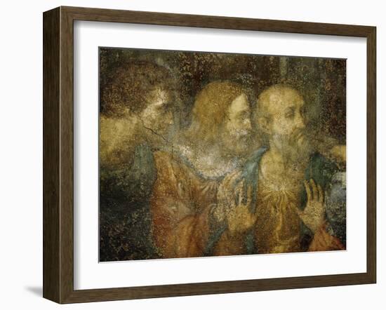 Three Apostles, Detail from Leonardo's Last Supper, 1498-Leonardo da Vinci-Framed Giclee Print