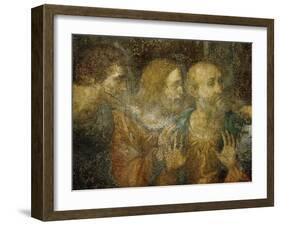 Three Apostles, Detail from Leonardo's Last Supper, 1498-Leonardo da Vinci-Framed Giclee Print