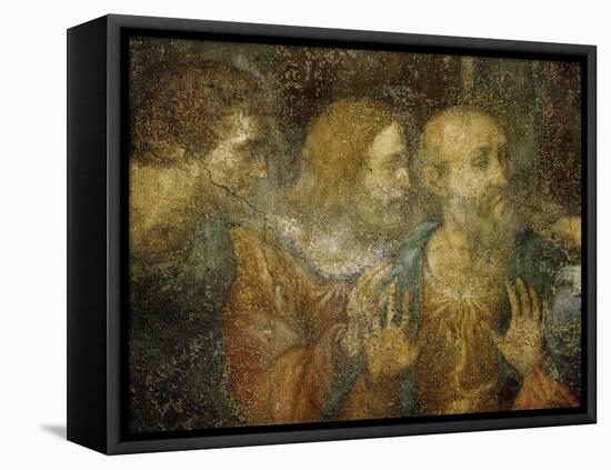 Three Apostles, Detail from Leonardo's Last Supper, 1498-Leonardo da Vinci-Framed Stretched Canvas