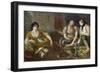 Three arab women (Study for the oil painting)-Eugene Delacroix-Framed Giclee Print