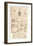 Three architectural drawings, c1472-c1519 (1883)-Leonardo Da Vinci-Framed Giclee Print