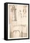Three architectural drawings, c1472-c1519 (1883)-Leonardo Da Vinci-Framed Stretched Canvas