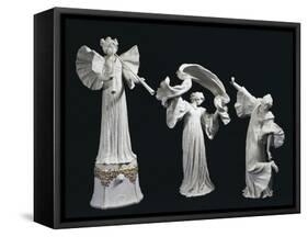 Three Art Nouveau Style Statuettes of Female Figures of Triumph-Agathon Leonard-Framed Stretched Canvas