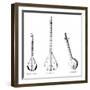 Three Asian Musical Instruments-null-Framed Art Print