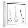Three Asian Musical Instruments-null-Framed Art Print