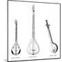 Three Asian Musical Instruments-null-Mounted Art Print