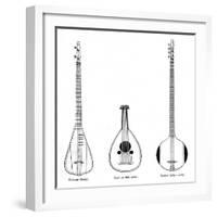 Three Asian Musical Instruments-null-Framed Art Print