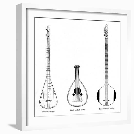 Three Asian Musical Instruments-null-Framed Art Print