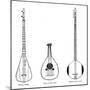 Three Asian Musical Instruments-null-Mounted Art Print