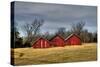 Three Barns, Kansas, USA-Michael Scheufler-Stretched Canvas