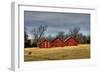 Three Barns, Kansas, USA-Michael Scheufler-Framed Photographic Print