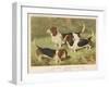 Three Basset Hounds-null-Framed Art Print