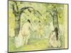 Three Bathers, 1875-77-Paul Cézanne-Mounted Giclee Print