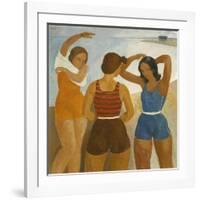 Three Bathers at Lake Balaton-Karoly Patko-Framed Giclee Print