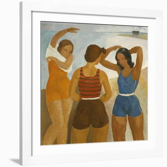 Three Bathers at Lake Balaton-Karoly Patko-Framed Giclee Print