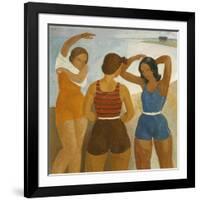 Three Bathers at Lake Balaton-Karoly Patko-Framed Giclee Print