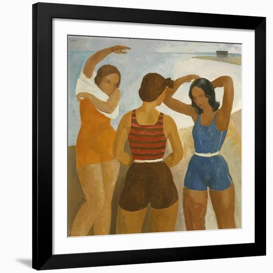 Three Bathers at Lake Balaton-Karoly Patko-Framed Giclee Print