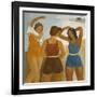 Three Bathers at Lake Balaton-Karoly Patko-Framed Giclee Print