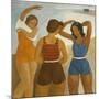 Three Bathers at Lake Balaton-Karoly Patko-Mounted Giclee Print