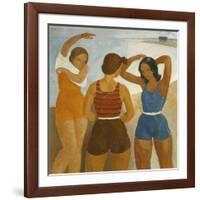 Three Bathers at Lake Balaton-Karoly Patko-Framed Giclee Print