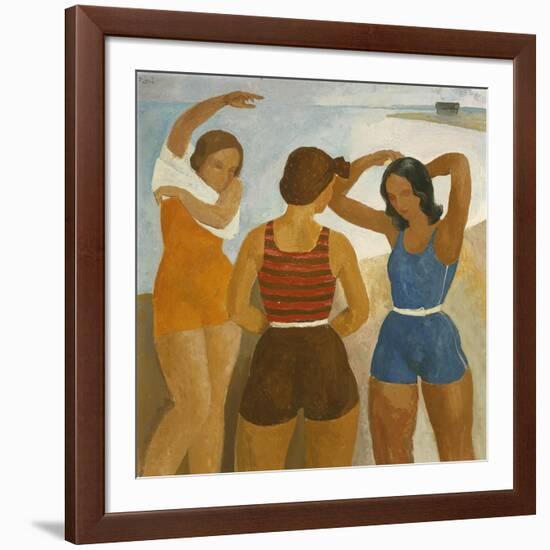 Three Bathers at Lake Balaton-Karoly Patko-Framed Giclee Print