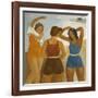 Three Bathers at Lake Balaton-Karoly Patko-Framed Giclee Print