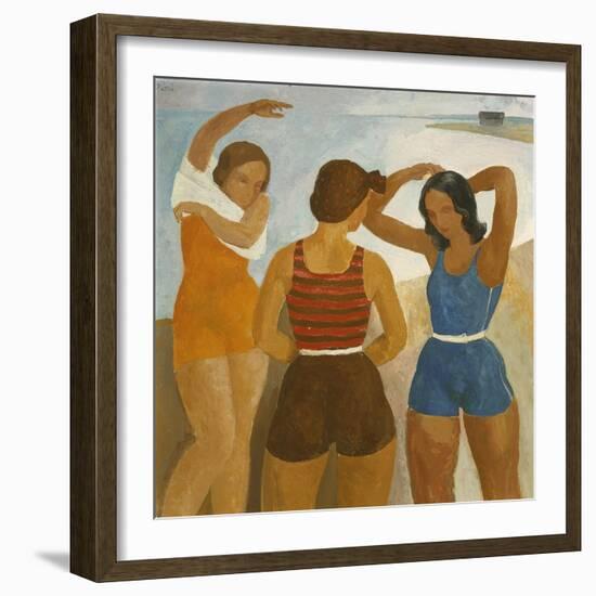 Three Bathers at Lake Balaton-Karoly Patko-Framed Giclee Print