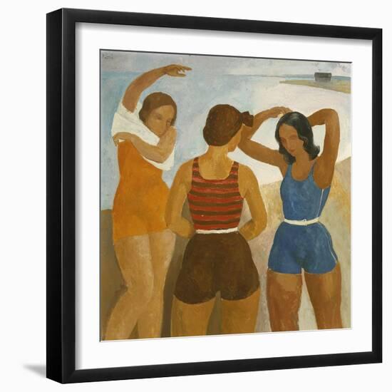 Three Bathers at Lake Balaton-Karoly Patko-Framed Giclee Print