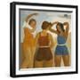 Three Bathers at Lake Balaton-Karoly Patko-Framed Giclee Print