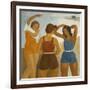 Three Bathers at Lake Balaton-Karoly Patko-Framed Giclee Print