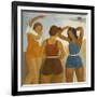 Three Bathers at Lake Balaton-Karoly Patko-Framed Giclee Print